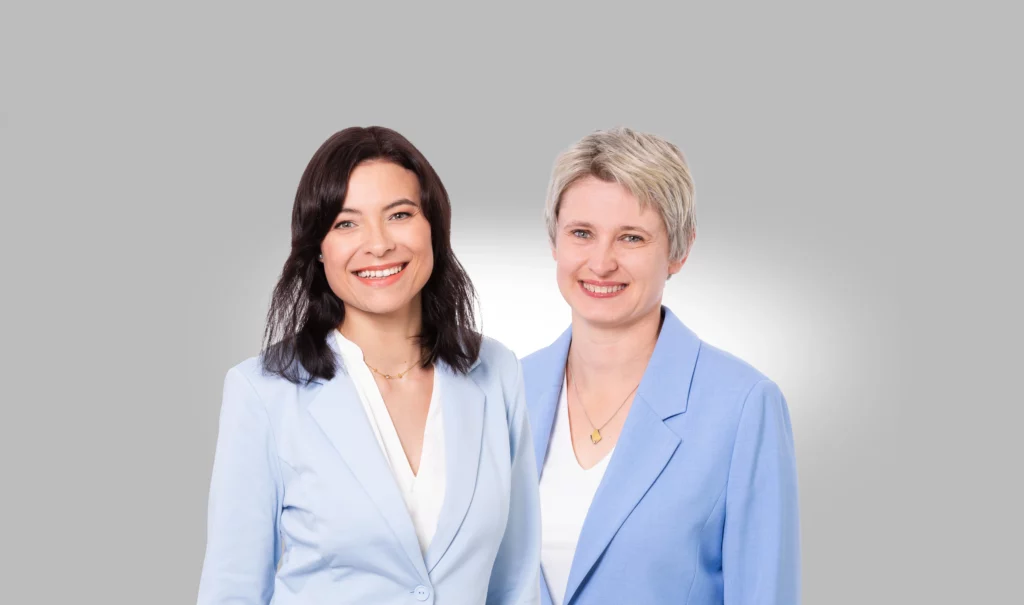 Rechtsanwältinnen Wendla Savic und Yasmin Welz, Anwältinnen für Zivilrecht bei der Anwaltskanzlei Schmid