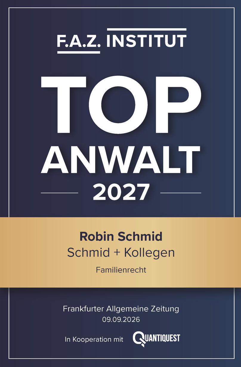 F.A.Z.-Institut: TOP Anwalt 2027 – Robin Schmid, Schmid + Kollegen, Familienrecht